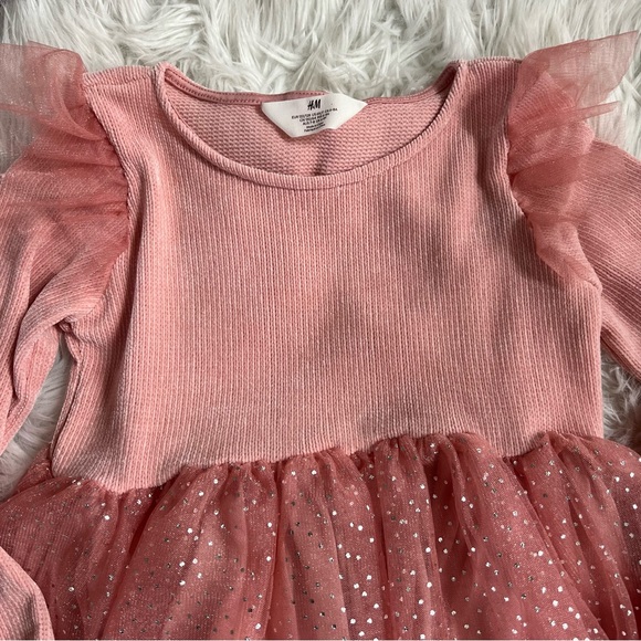 NWOT H&M Pink Sparkly Tulle Dress Size 6X - Picture 5 of 5
